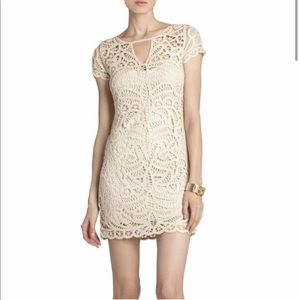 BCBGMAXAZRIA crochet mini dress